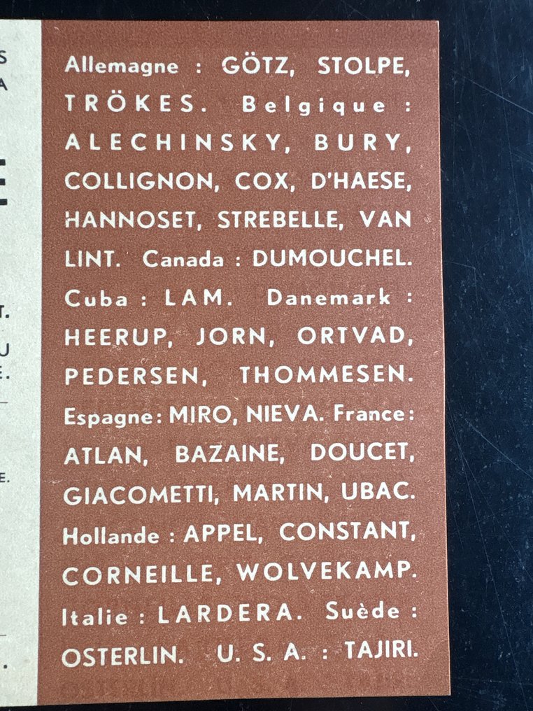 Asger Jorn & Pierre Alechinsky - II Exposition internationale d’art expérimental Liège Invitation - 1951 #1.0