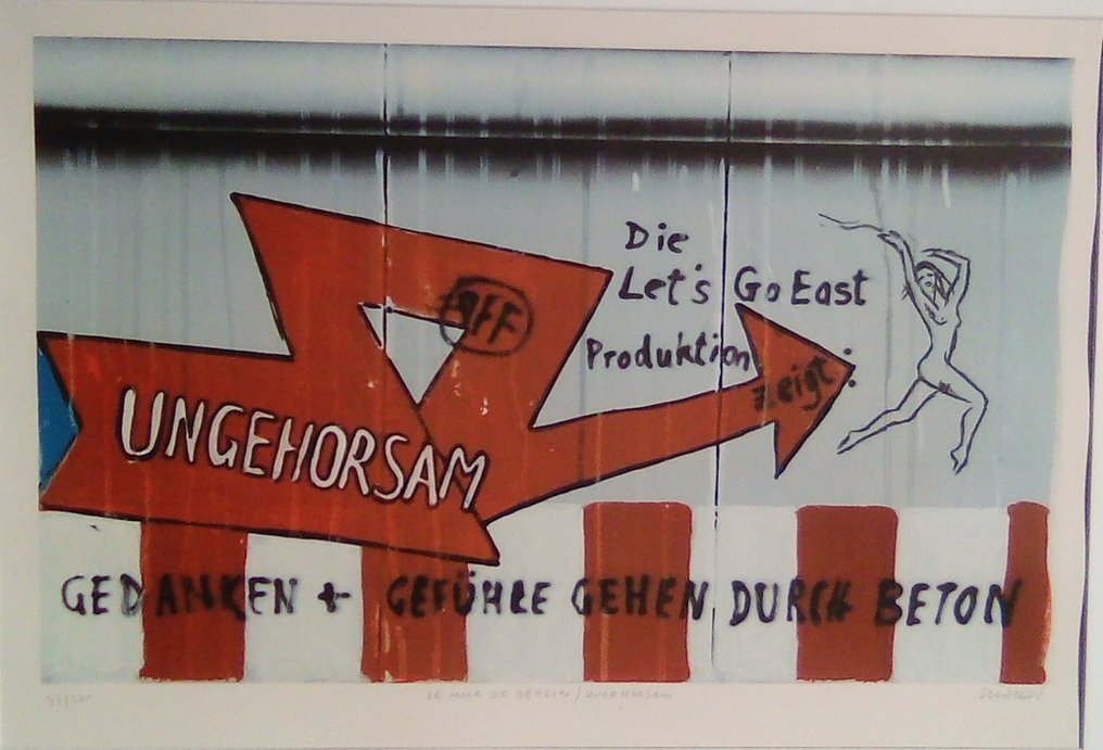 Peter Klasen (1935) - Le mur de Berlin / Ungehorsam. #1.0