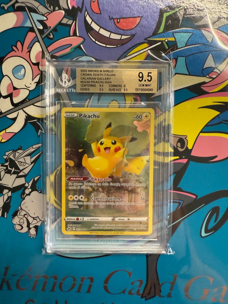 Pokémon - 1 Graded card - Pikachu Foil - Beckett 9.5 - Sword & Shield - Crown Zenith #2.1