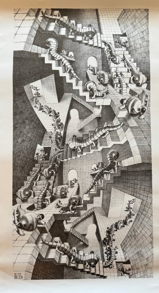 M.C. Escher (1898-1972), after - Trappenhuis #1.0