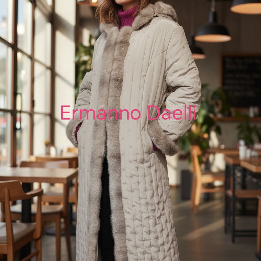 Other brand, Ermanno Daelli - Seta & pelliccia di Visone - size XL(IT54) - Donsjack #1.0