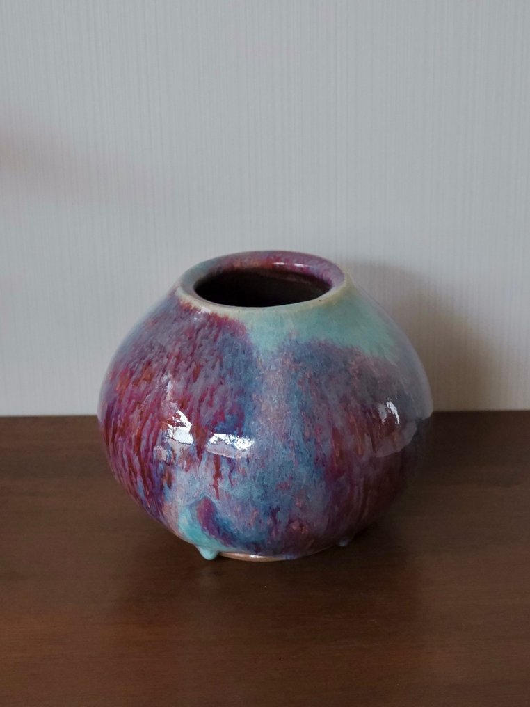 由Tayama Seiichi创作的釉陶瓷花瓶 - 瓷器 - 田山精一 - 日本 - 昭和年代(1926-1989) #1.0