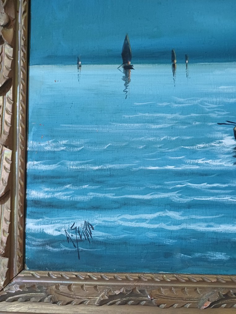 Scuola italiana (XX) - Paesaggio marino #4.3