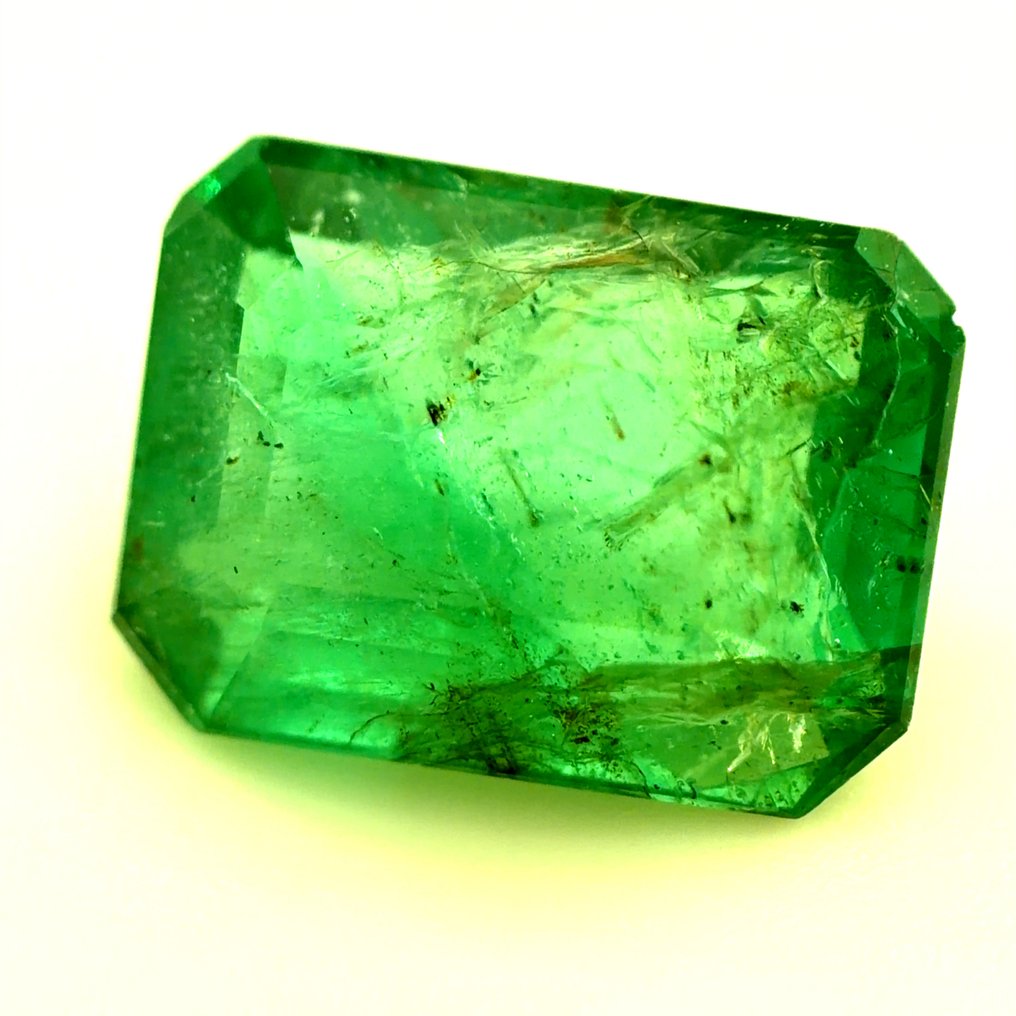 χωρίς τιμή ασφαλείας - 1 pcs  Πράσινο Σμαράγδι  - 2.96 ct - International Gemological Institute (IGI) - Φυσικό σμαράγδι #1.0