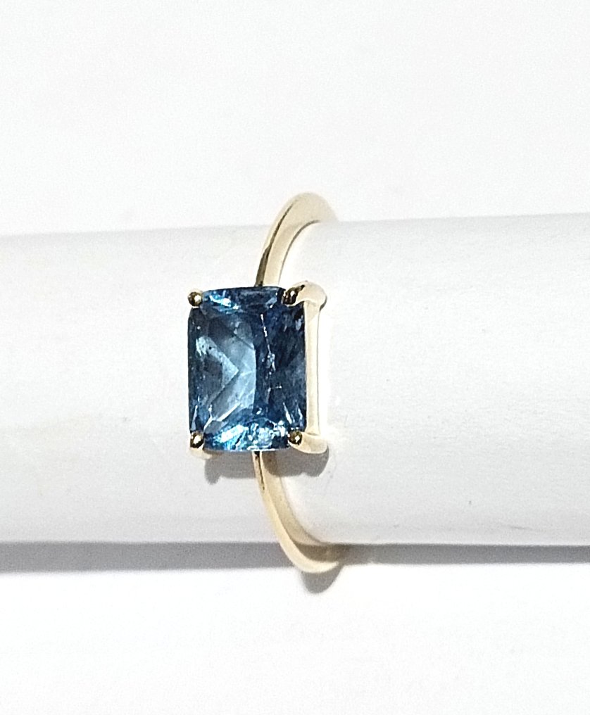 Ohne mindestpreis - Ring - 18 kt Gelbgold - 2.00ct. tw. Aquamarin #2.1