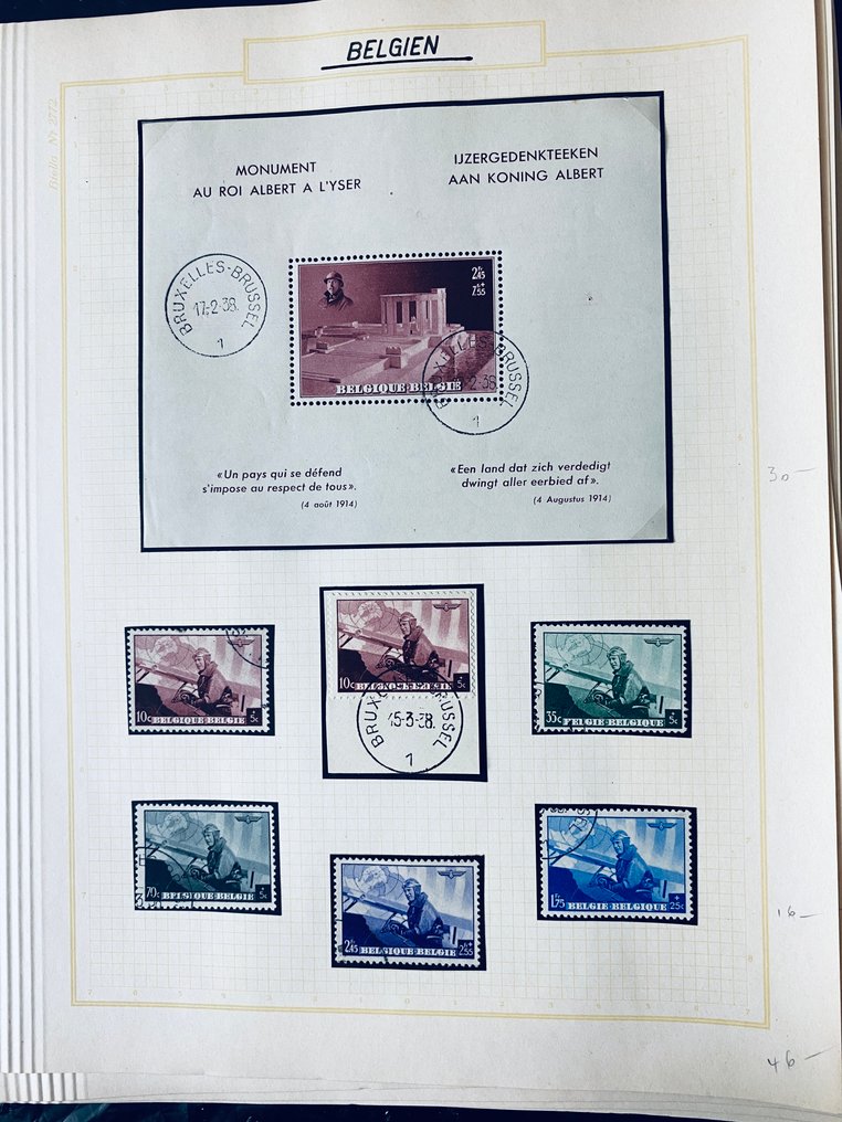 Belgien  - Samling Belgien Derudover Blokke #2.1