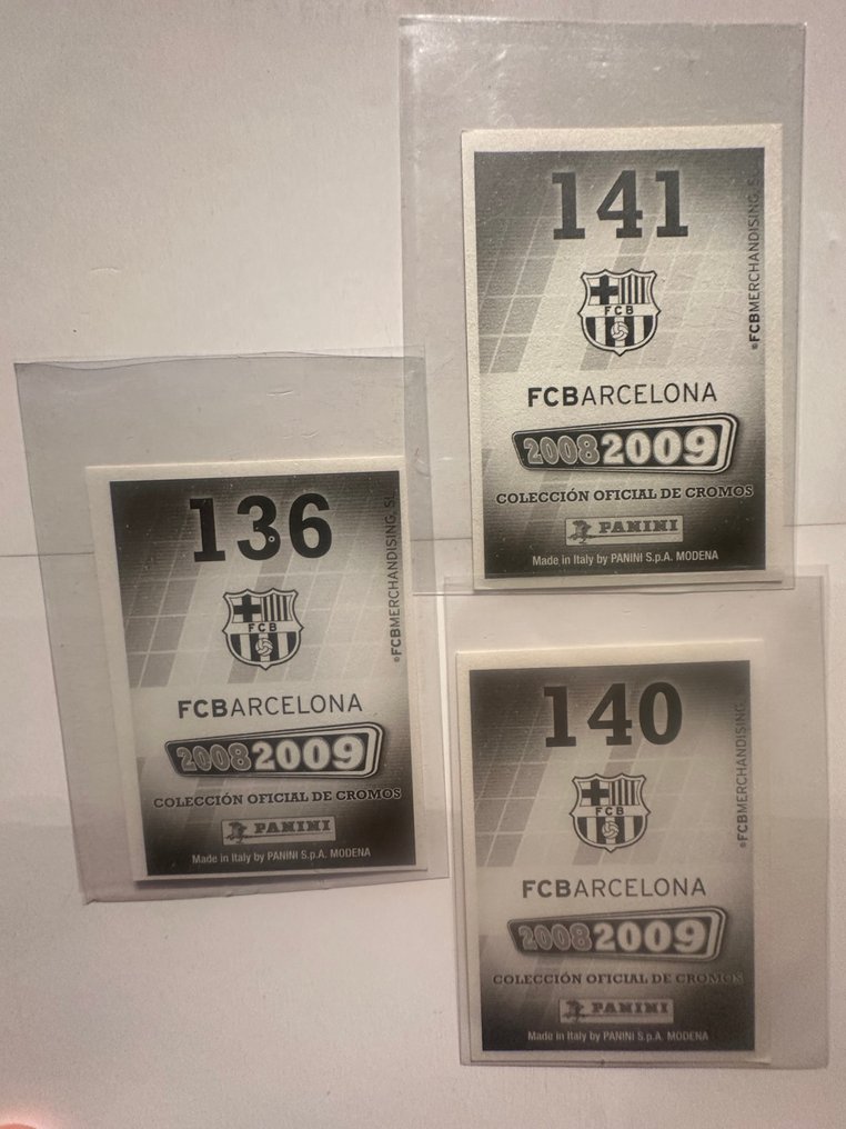 2008/2009 Panini FC Barcelona Lionel Messi 136,140,141 Sticker - 3 Sticker - Good (GD) #4.3