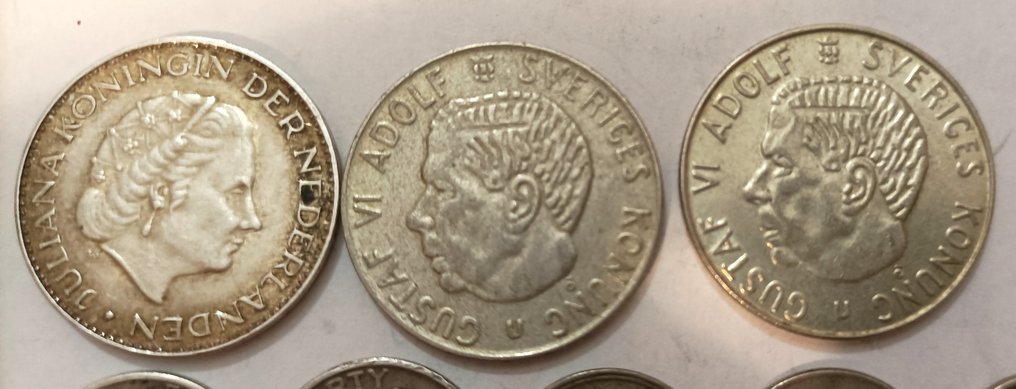Világ. 18 pezzi di Argento 1942-1966 (Nincs minimálár) #1.0