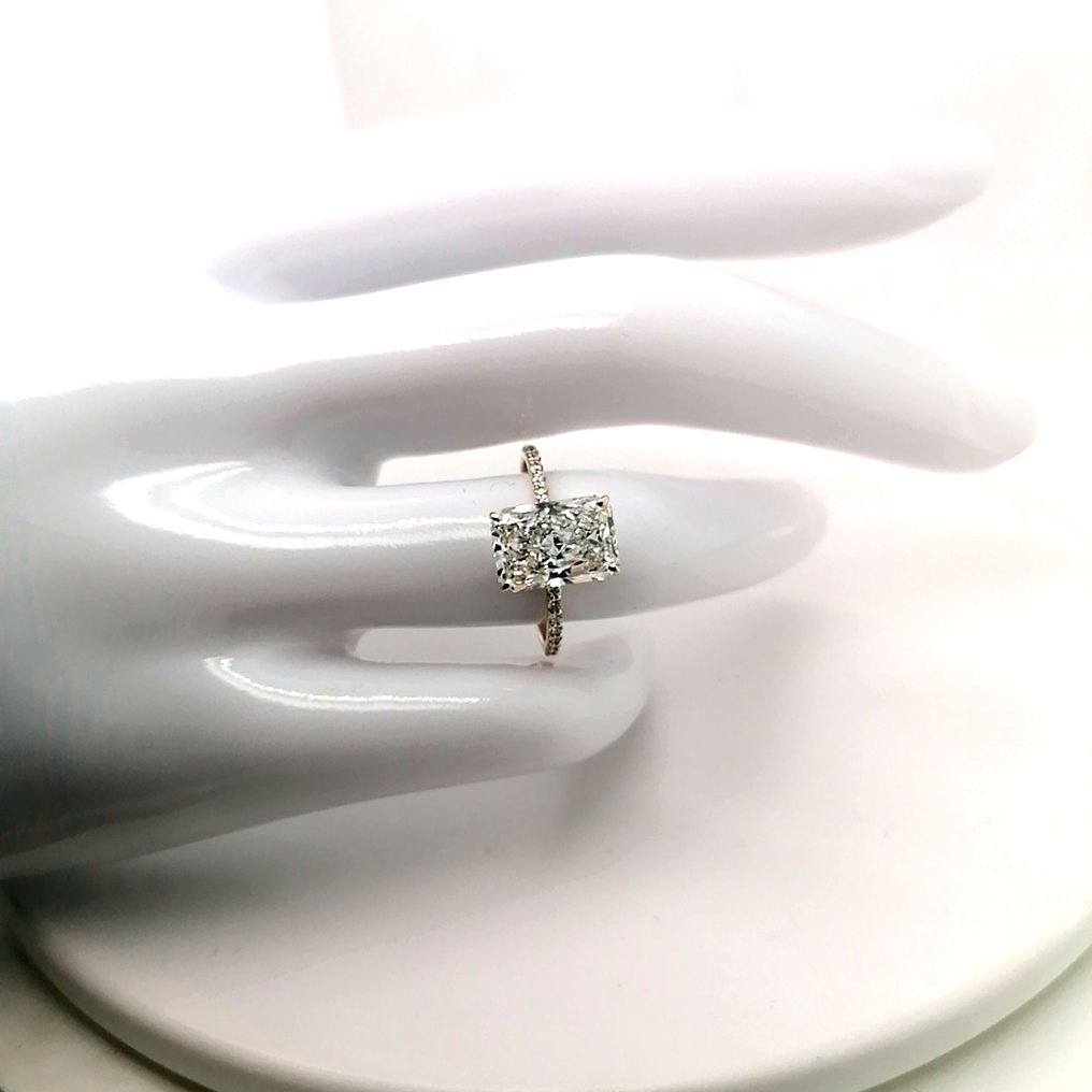 戒指 - 14 克拉 黃金 - 3.10ct. tw. 鉆石 (實驗室培育) - 鉆石 #2.1