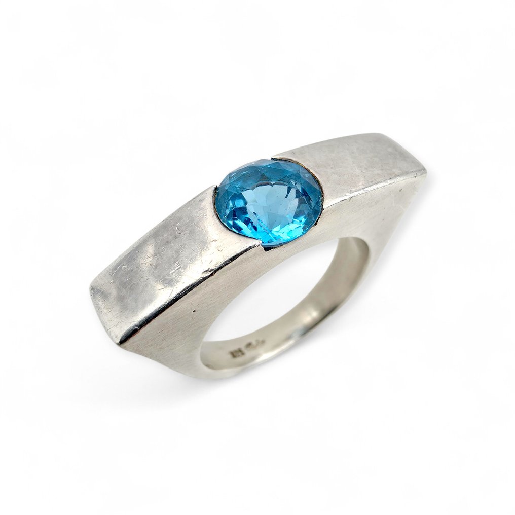 No reserve price - Ring Silver - Quinn-Topaz (Certified) #1.0
