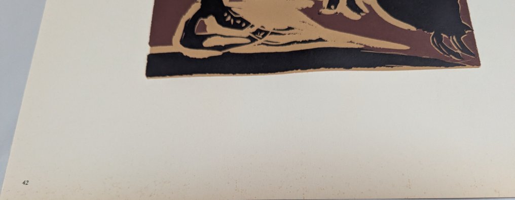 Pablo Picasso (1881-1973) - Toro acudiendo a la capa- Linocut 1963 #3.2