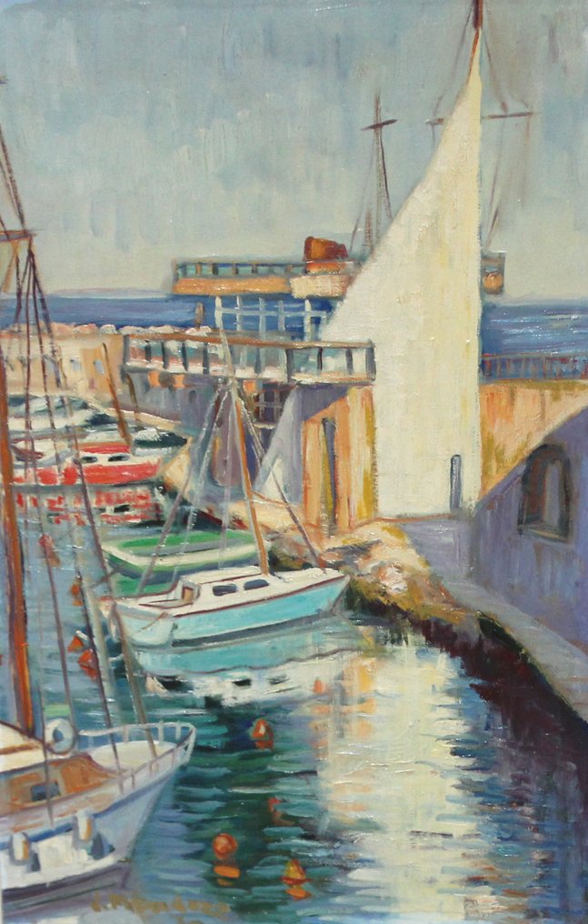 Juan Mendoza Marruedo (1929) - Luz de tarde en el puerto #1.0