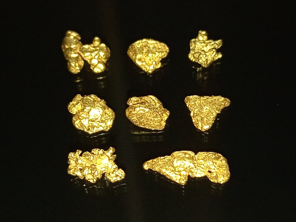 Λαμπερές χρυσές πετράδια - Yukon/Canada Ψήγματα- 0.5 g - (8) #2.1