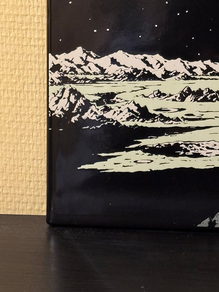 Tintin - Lune - 1 emailleret plade #3.2