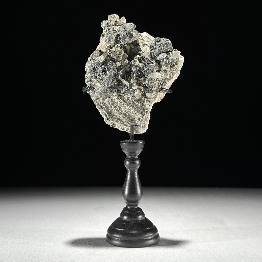 Senza prezzo di riserva - Bellissimo paio di Pyrite e Quartz Crystal Cluster e Sphere su supporti personalizzati- 1000 g - (2) #1.0