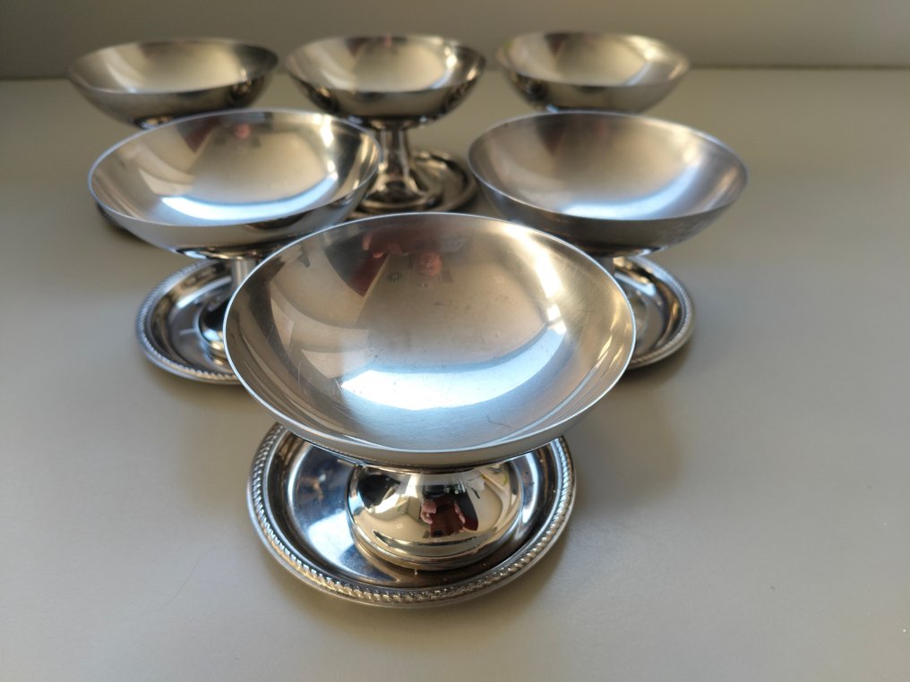 Alessi - Ufficio Tecnico Alessi - 高足杯 (6) - 不锈钢 - 冰淇淋杯与杯垫 #2.1