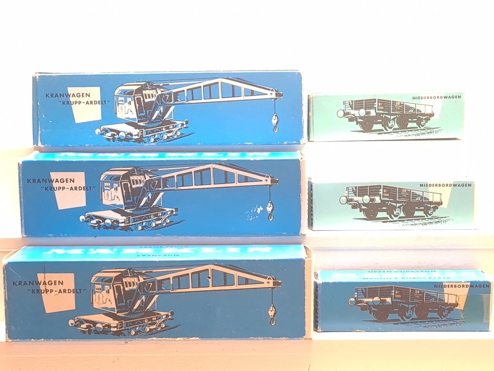 Märklin H0 - 4611/4503 - 模型貨運火車 (6) - 3台起重车配备附车 - DB #2.1