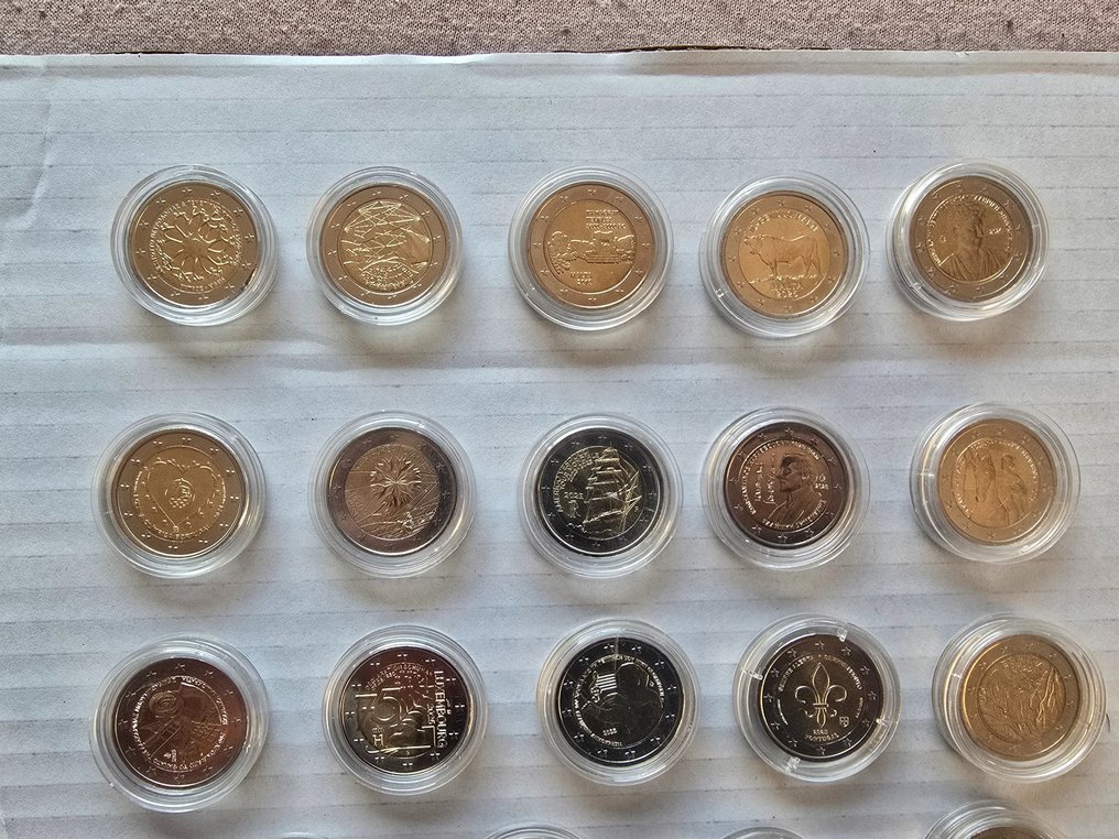 欧洲. 2 Euro Various Years (21 coins)  (没有保留价) #2.1
