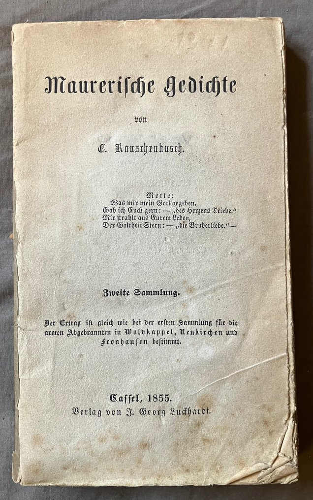Rauschenbusch - Maurerische Gedichte - 1855 #1.0