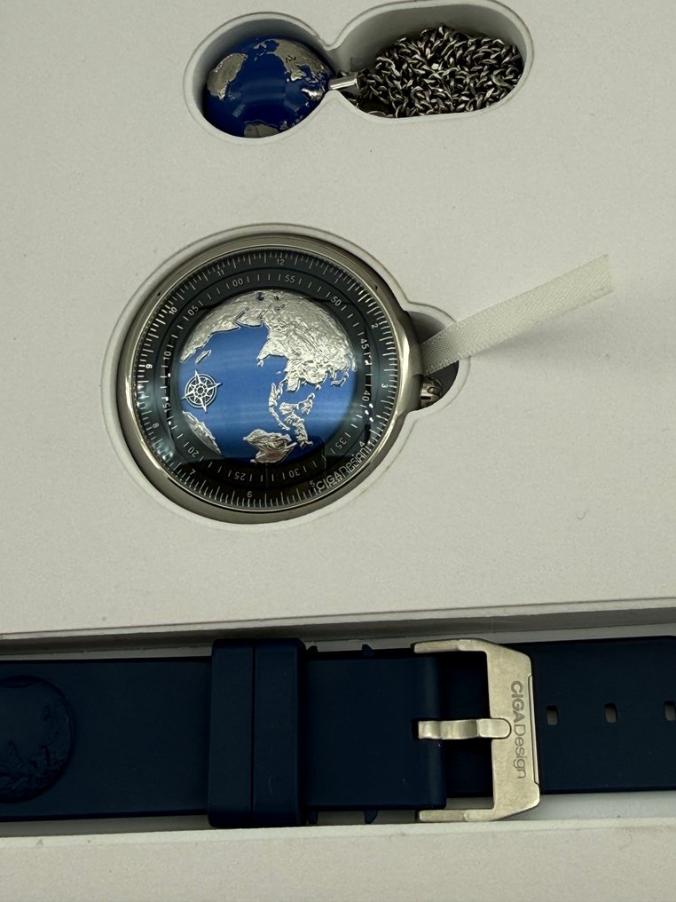 CIGA DESIGN - Series U Blue Planet TITANIUM case EARTH EDITION pendant included - Unisex - 2020+ #3.2
