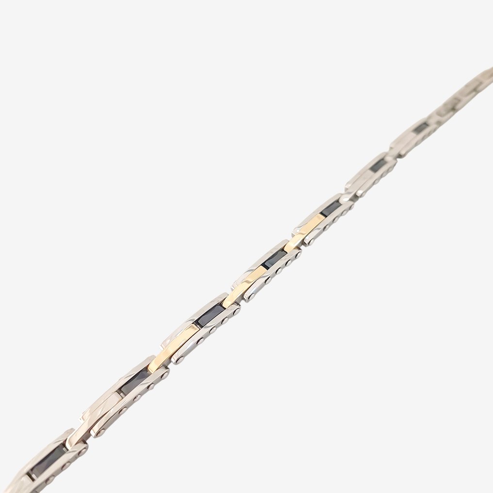 18 K - Aço, Cerâmica Hightech, Ouro amarelo - Bracelete - artesanal #2.1