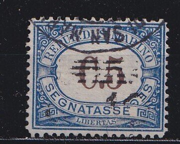 聖馬力諾 1940 - 标记10 c.在5 c.蓝色上方的淡色叠印，Sass 60e二手 - Sassone n.60e #2.1