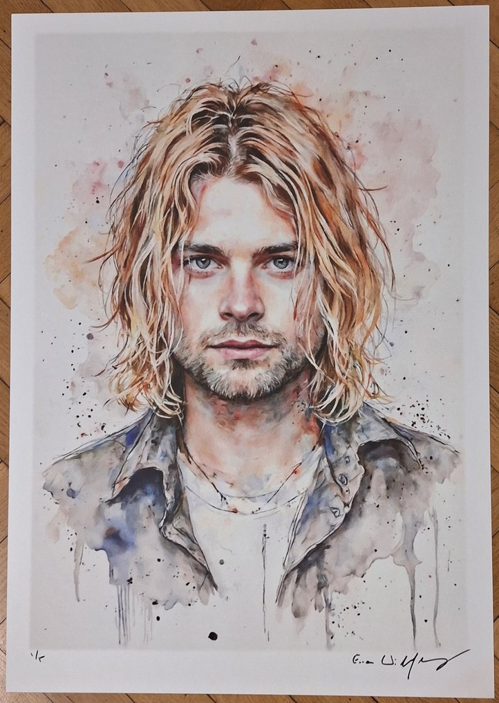 Kurt Cobain by Emma Wildfang - Watercolor Edition - Fine Art High-Quality Giclée - Edición limitada - 2025 #4.3