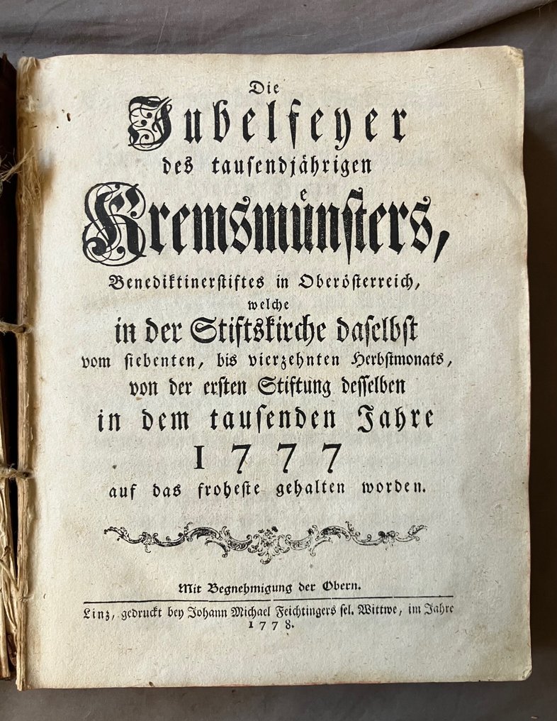 (Plank, Beda) - Die Jubelfeyer des tausendjährigen Kremsmünsters, Benediktinerstiftes in - 1778 #1.0