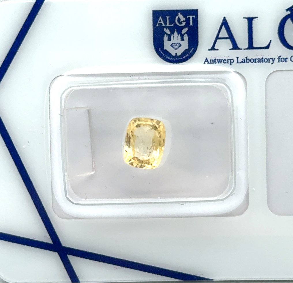 χωρίς τιμή ασφαλείας Κίτρινο Ζαφείρι  - 1.53 ct - Antwerp Laboratory for Gemstone Testing (ALGT) #1.0
