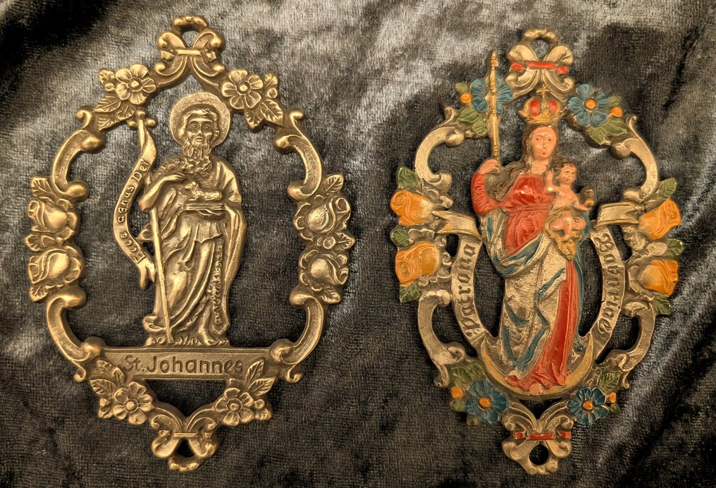 巴伐利亚的保护者（圣母）与施洗者约翰（圣约翰·施洗者） (2) - Vintage - 錫 - 1930-1940 #1.0