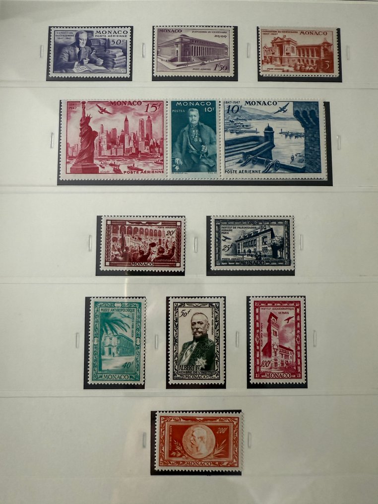 摩纳哥  - 摩纳哥 - Poste Aérienne Yvert 1/99 几乎完整，包括“鸟类”系列全新邮票 ** - 状况良好 #2.1