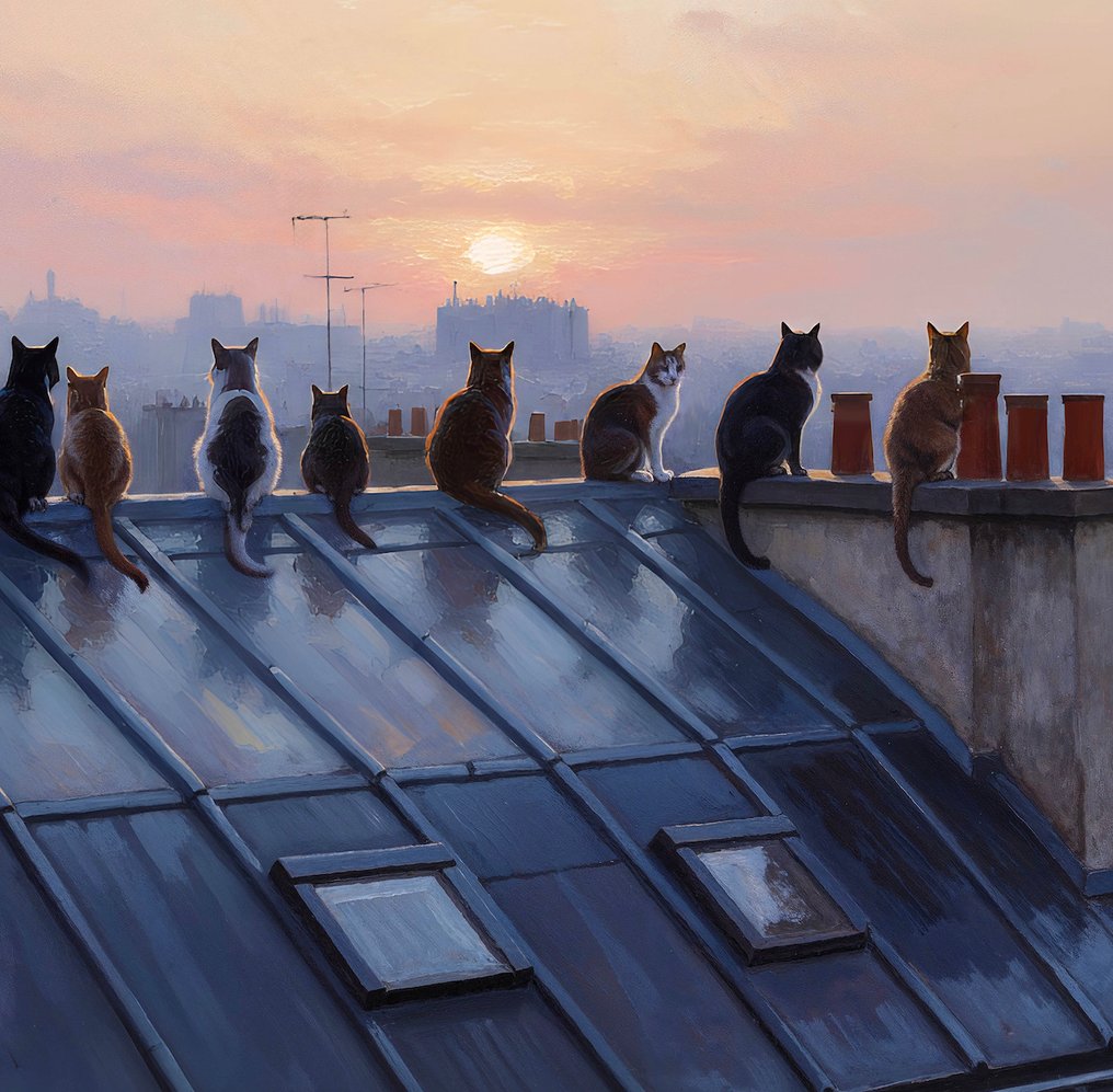 Le Yack - Cats of Montmartre - Hand signed #2.1