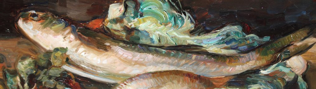 Francesc Vidal Gomá (1894-1970) - NO RESERVE - Bodegón de pescados y hortalizas #3.2