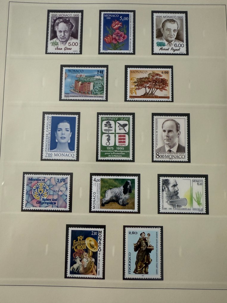 摩纳哥  - 摩纳哥 - 完整年份“1995/1999”中的九个 ** - TB #1.0