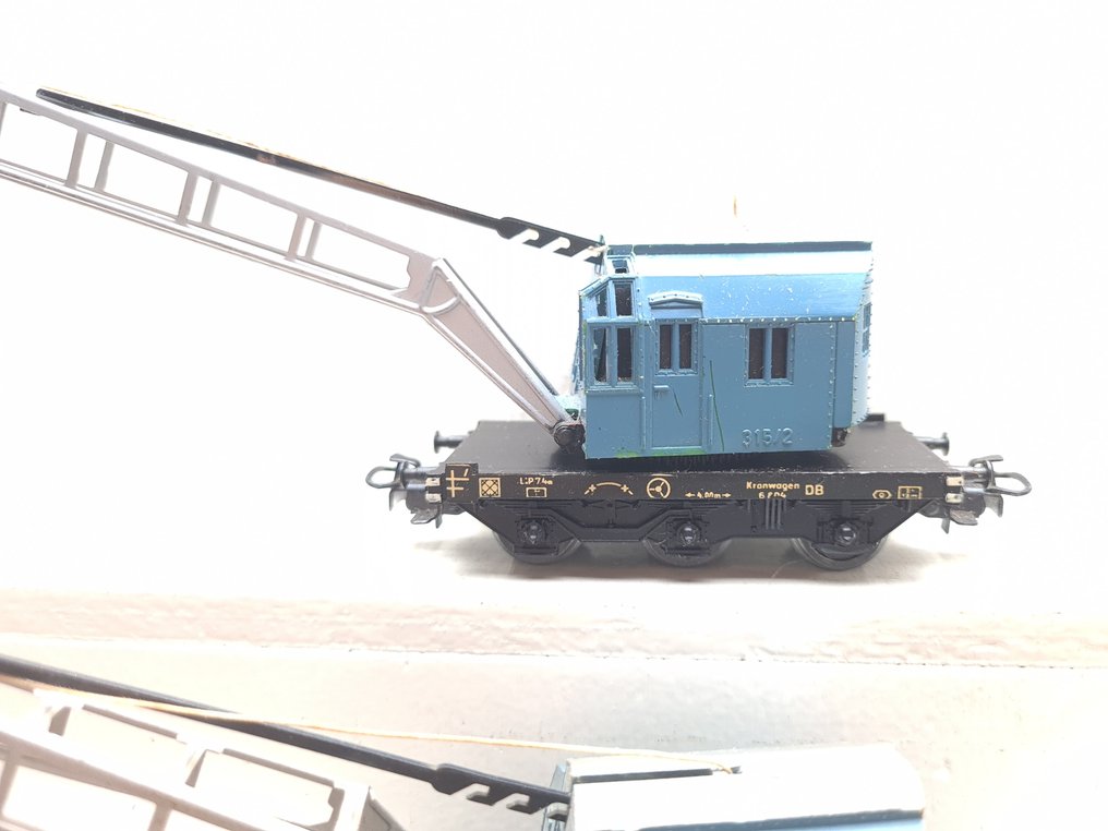 Märklin H0 - 4611 - Model train freight carriage (3) - 3 crane trucks - DB #3.2