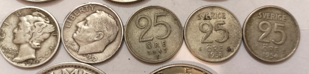 Világ. 18 pezzi di Argento 1942-1966 (Nincs minimálár) #4.3