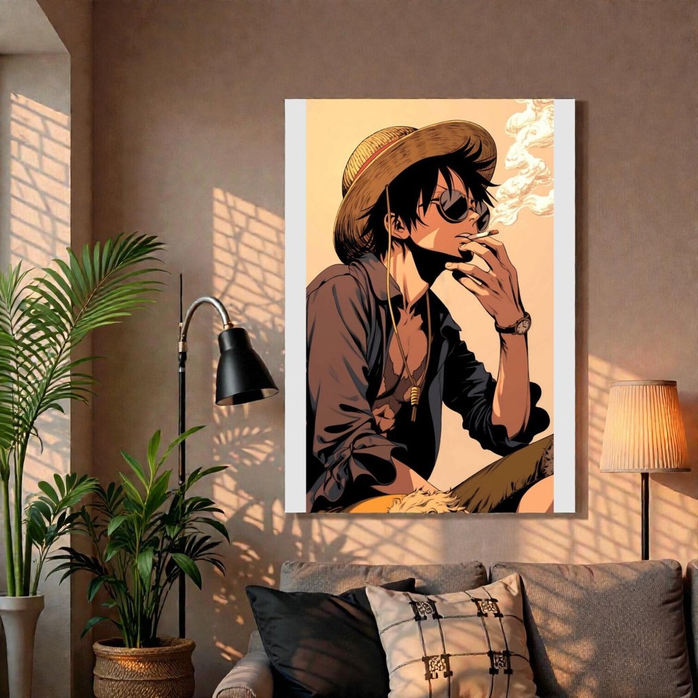 JZL - Luffy – Smoke of Freedom [XL Canvas] #1.0