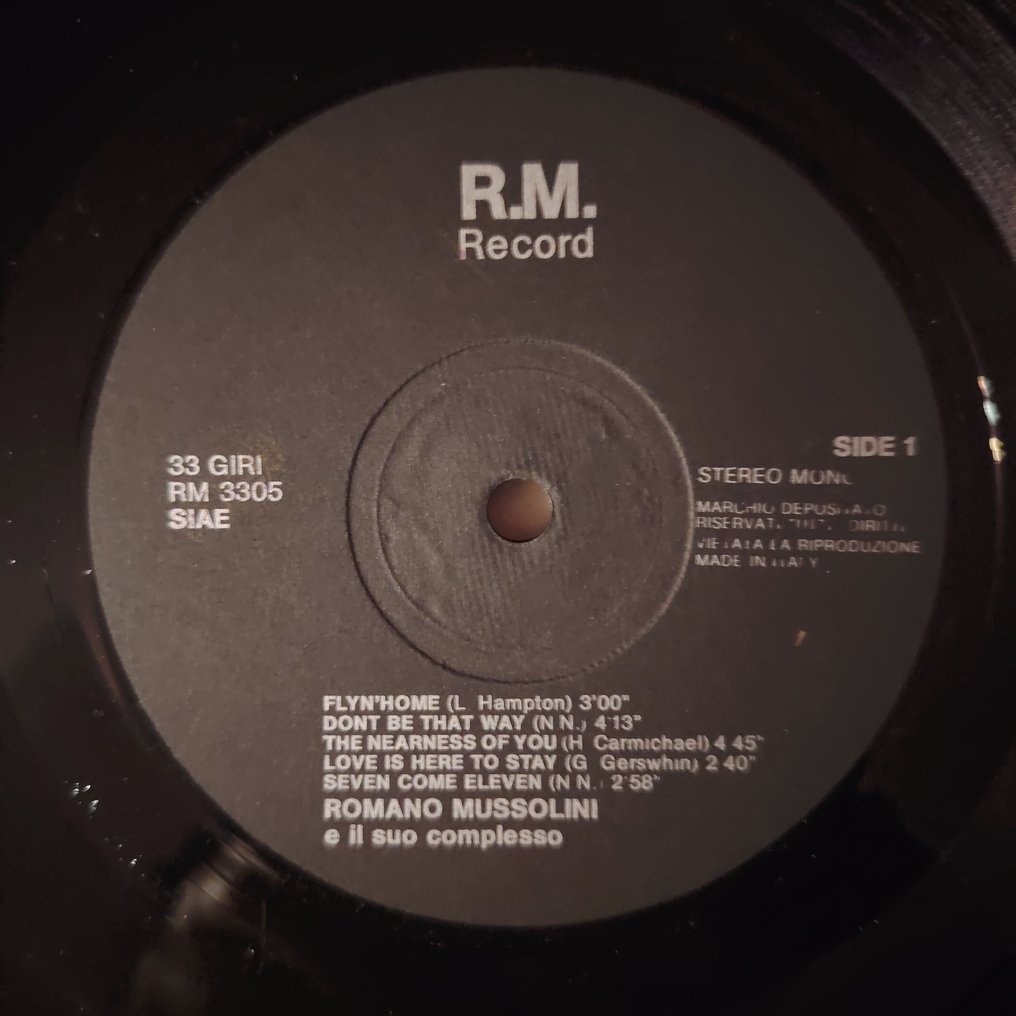 Romano Mussolini - Swing Swing Swing - Very Rare 1st Italian Pressing - Άλμπουμ LP (μεμονωμένο αντικείμενο) - 1st Pressing - 1983 #4.3