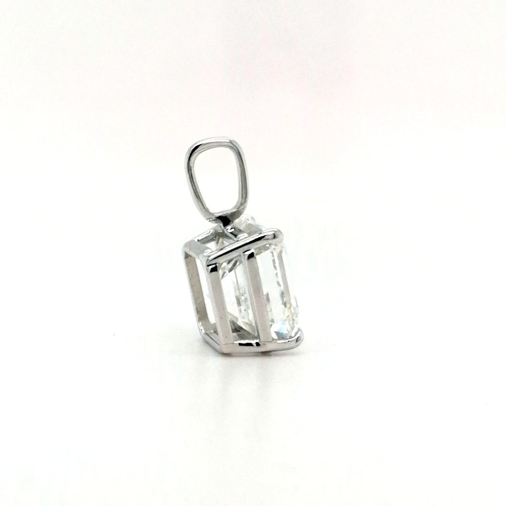 墜飾 - 14 克拉 白金 -  4.93ct. tw. 鉆石 (實驗室培育) #2.1