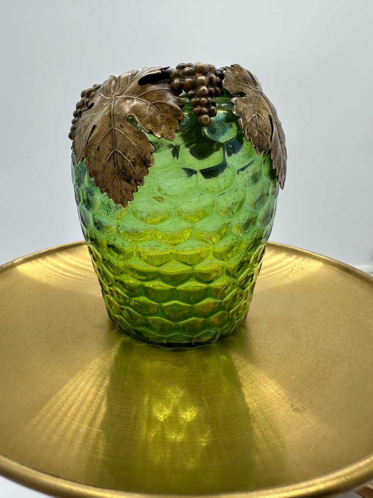 Kralik - Vase - Gilt brass, Gilt bronze, iridescent glass - Art Nouveau #1.0