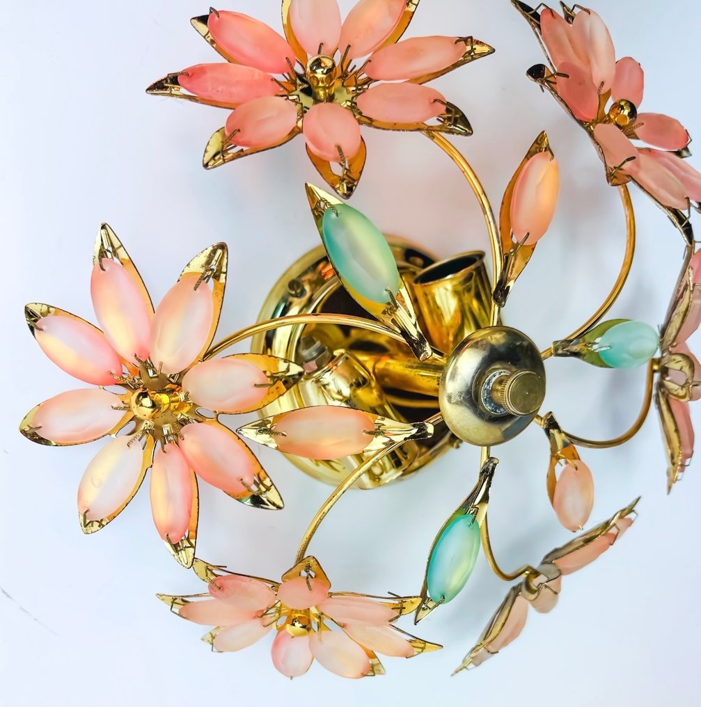 Taklampe - Messing, Glass #2.1