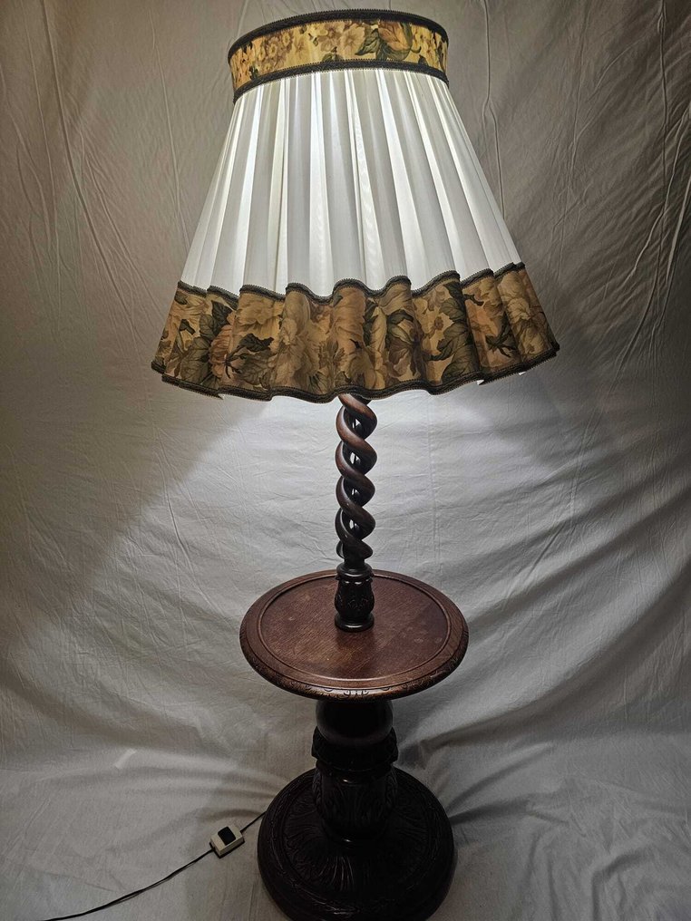 Lampe - Antik kolonial stil (unikskåret) - Træ #1.0