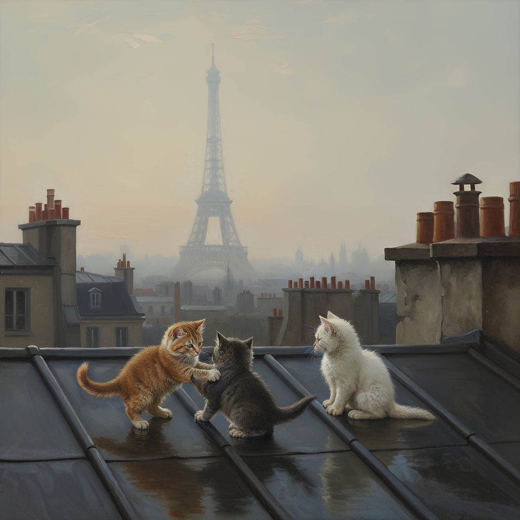 Le Yack - Kittens in Paris - Hand signed #1.0