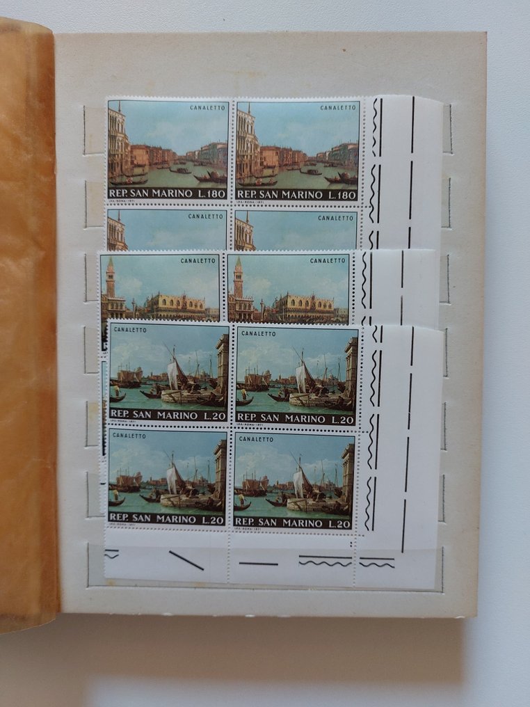 Italia 1962/1979 - San Marino: colección de 140 cuartinas en dos carpetas. #2.1