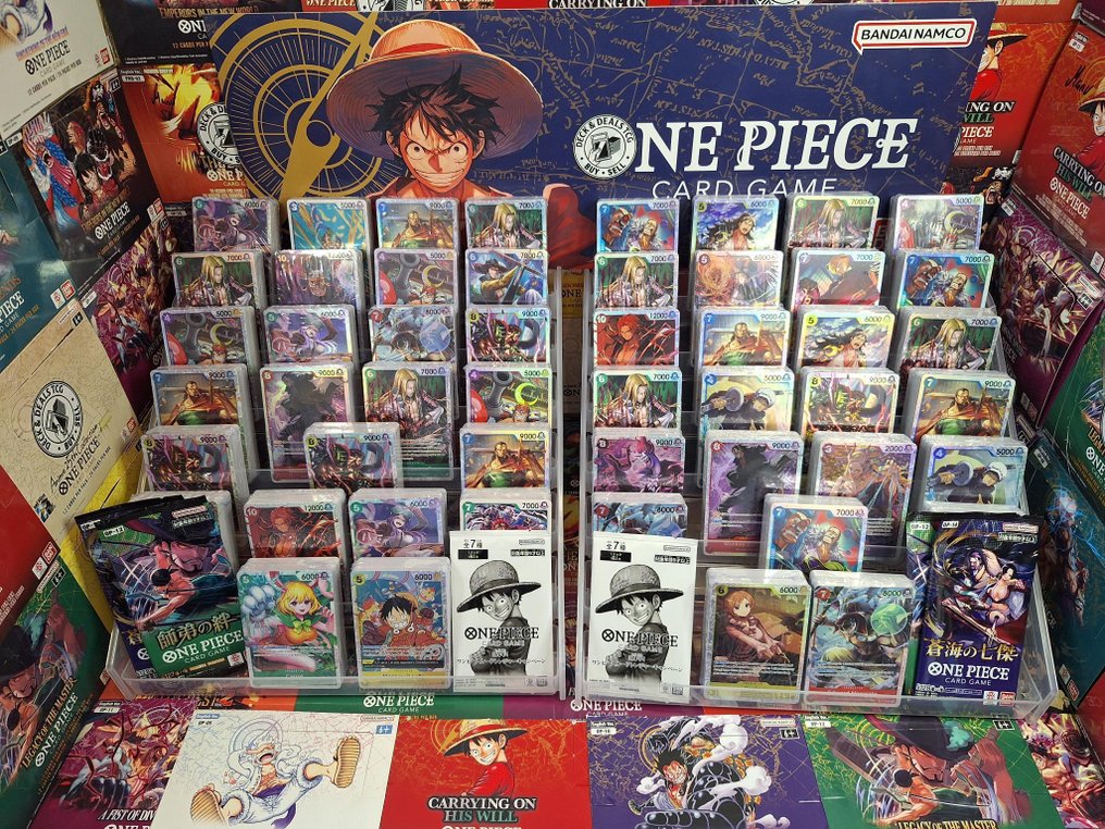 Bandai - 2500 Card - One Piece - Monkey D. Luffy 2500 Card Elite Collector Lot (EN): 50 Packs + SR/AA + 6 Sealed JP Pack #1.0