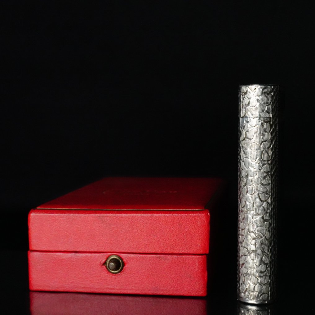 Cartier - Rare Model Mosaic opal Outer jacket Vintage Gas Lighter - 打火机 - 镀银 #2.1