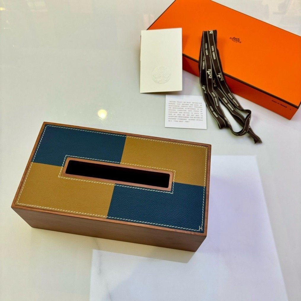 Hermès - Laatikko - Puu, Nahka - kuitupakkaus #1.0