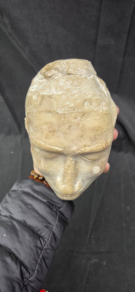 A fabulous but strange death plaster head artisanal creation  - Diorama #4.3