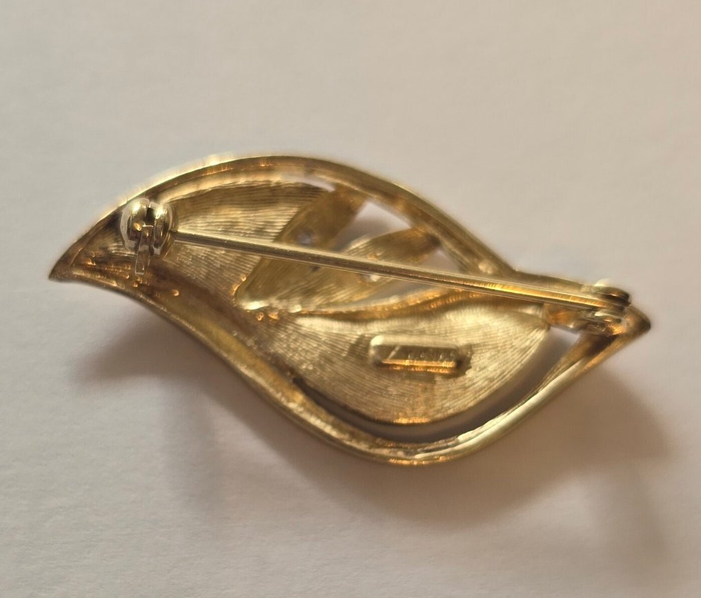 Ingen reservasjonspris - Brosje - 8 karat Gull Diamant (Naturlig) #2.1