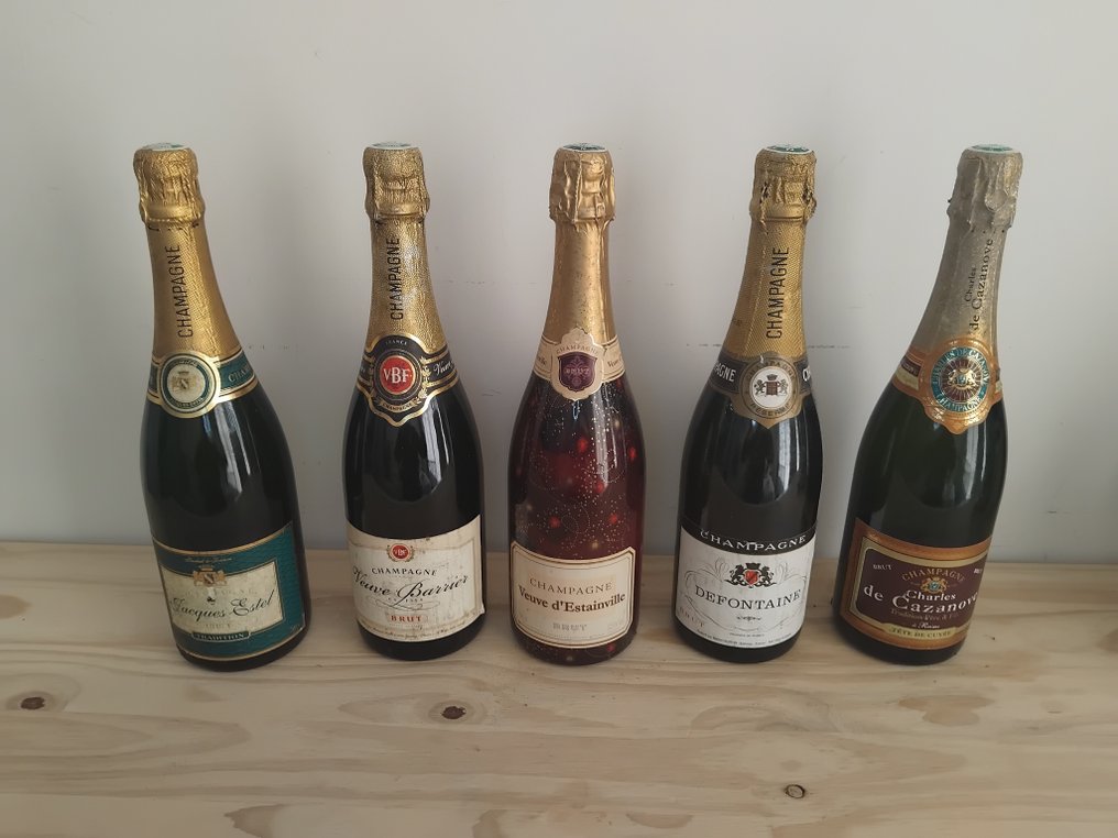 Charles de Cazanove, Jacques Estel - Șampanie Brut - 5 Sticle (0.75L) #1.0